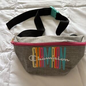 Champion Gray Belt Bag with Multicolor Logo